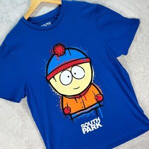South Park Men's‎ Blue Graphic T-Shirt Stan Marsh Cartoon Tee Sz XXL Comedy